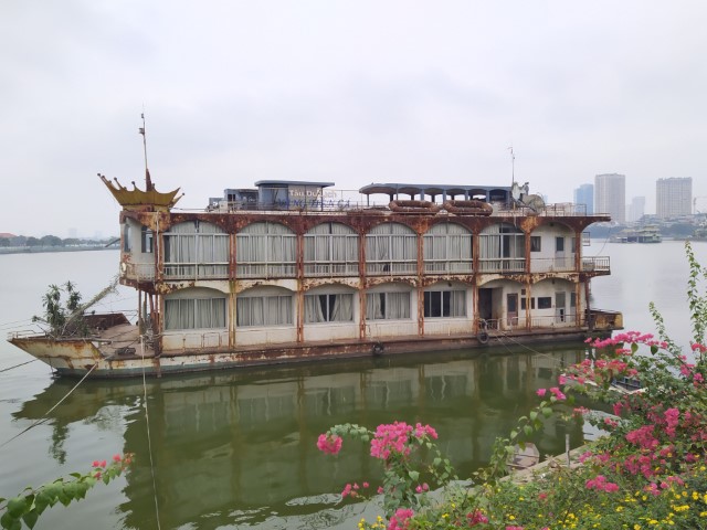 Abandoned Floating Restaurant Ho Tay Lake Hanoi