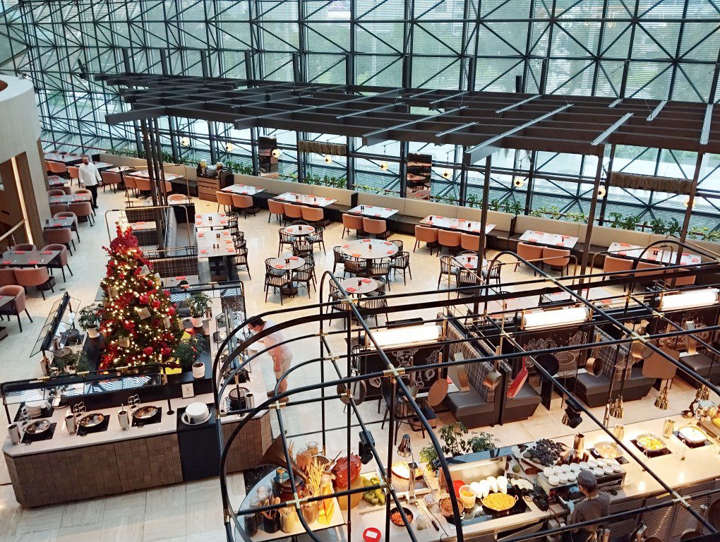 Birds Eye View of Clove Buffet Restaurant Swissotel the Stamford from Level 3