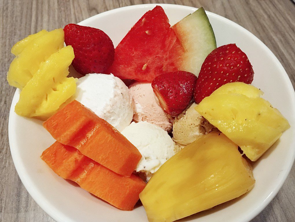 Fruit and Gelato selection at Clove Swissotel The Stamford