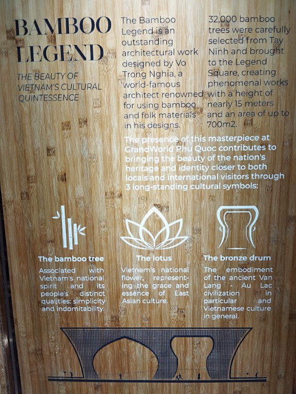 Description of Bamboo Legend aka Bamboo Building at Vinpearl Grand World Phu Quoc