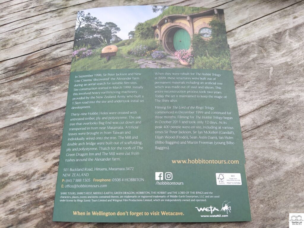 Brief description of the Hobbiton Movie Set in New Zealand