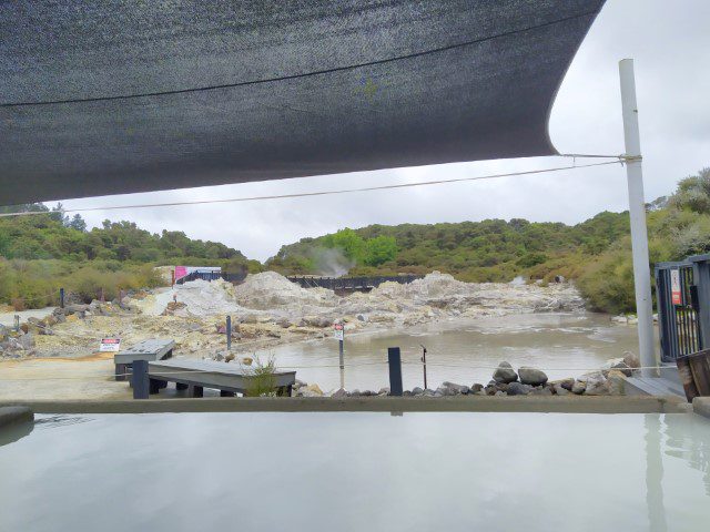 Views of Geothermal Volcanic Features from Hell's Gate Sulphur Hot Springs Pool