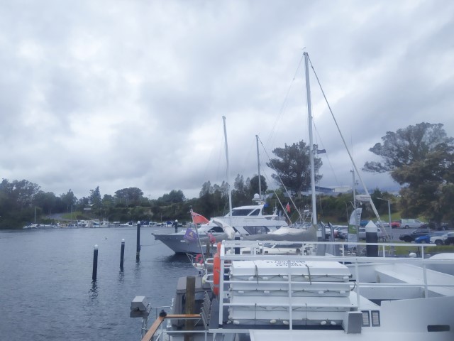 Boats at Taupo Harbour in Lake Taupo for Maori Rock Carving Cruise