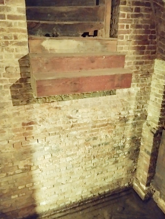 Inside Charleston Provost Dungeon - original stairs that led down to the basement