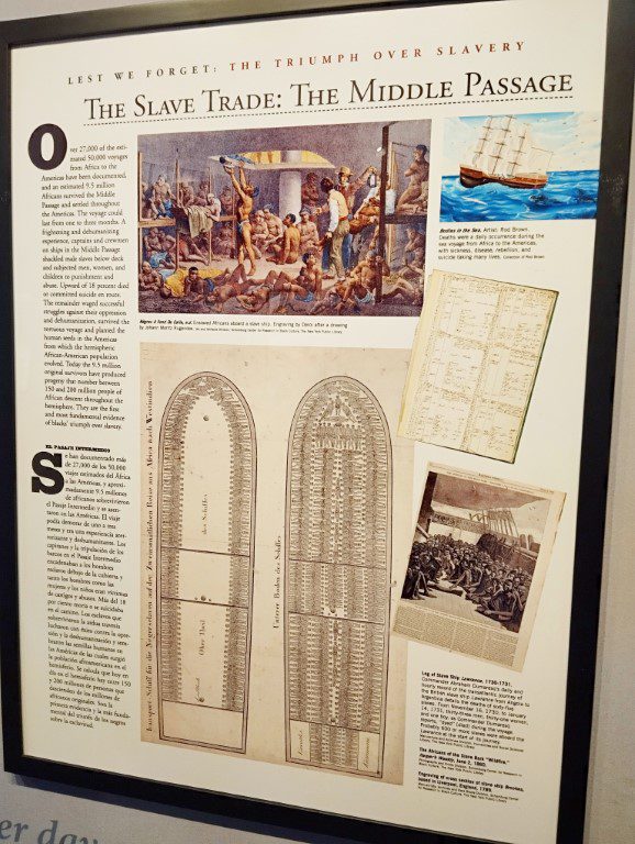 Old Slave Mart Museum Exhibit - The Middle Passage