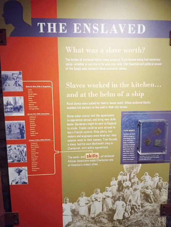 Information found about the types of slaves found in Charleston 