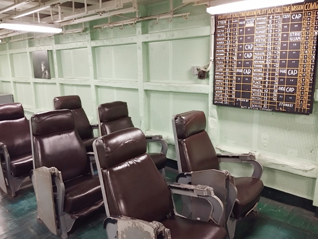 Pilot's Prep Area on USS Yorktown Patriots Point Naval and Maritime Museum