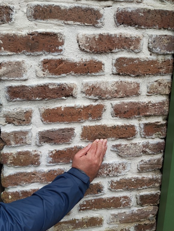 Finger prints on bricks, likely to be made by children at McLeod Plantation