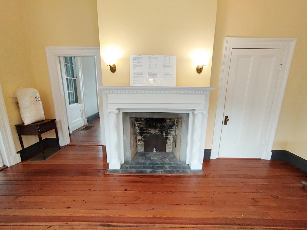 Fireplace at mansion of McLeod Plantation