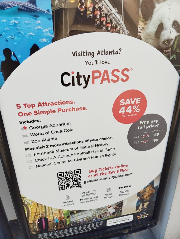 Atlanta CityPASS for entry to Georgia Aquarium
