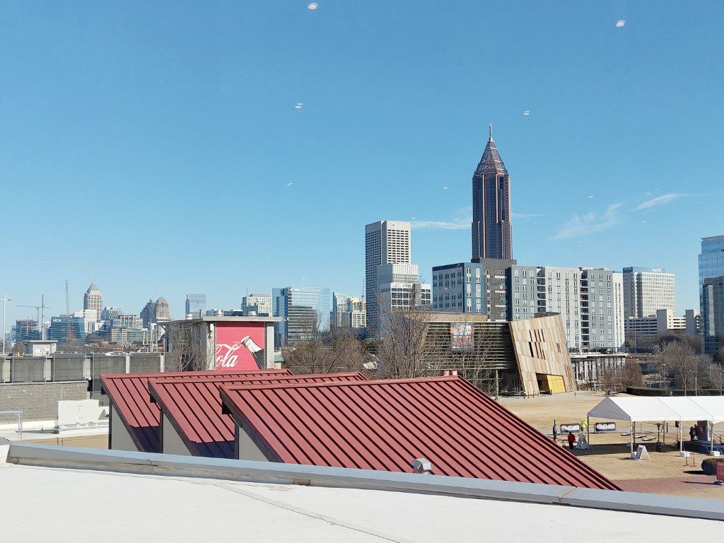 Views as seen from Coastline Cafe Georgia Aquarium