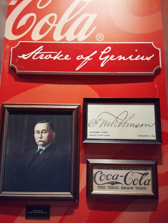 Frank Robinson, creator of the Coca Cola script at World of Coca-Cola Atlanta, Georgia