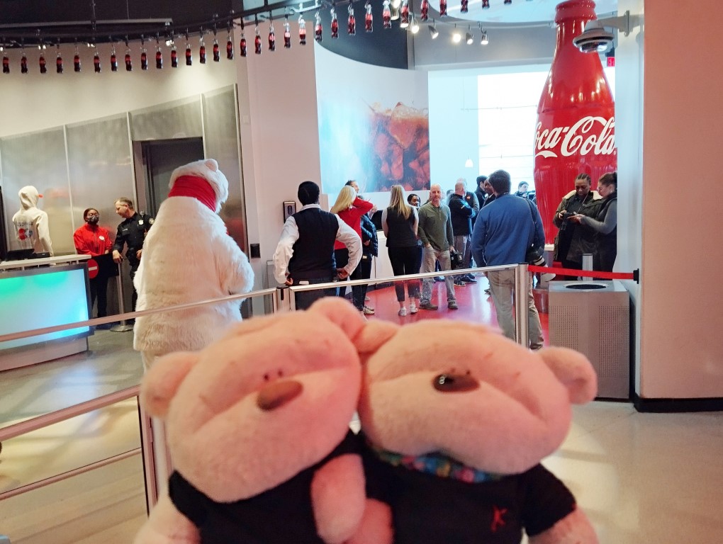 2bearbear at World of Coca-Cola Taste It! section with Coca-Cola Polar Bear