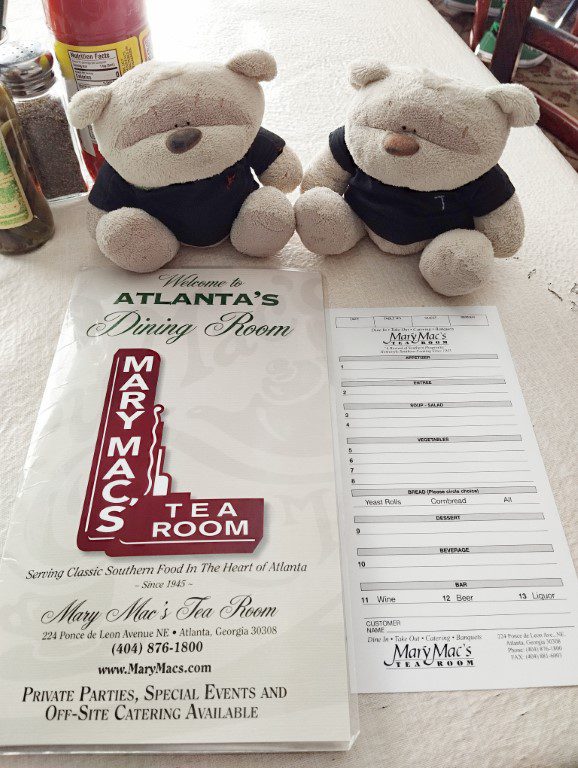 2bearbear at Mary Mac's Tea Room Atlanta Georgia