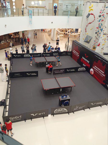 Table Tennis matches for juniors in conjunction with Singapore Smash 2025 inside Kallang Wave Mall