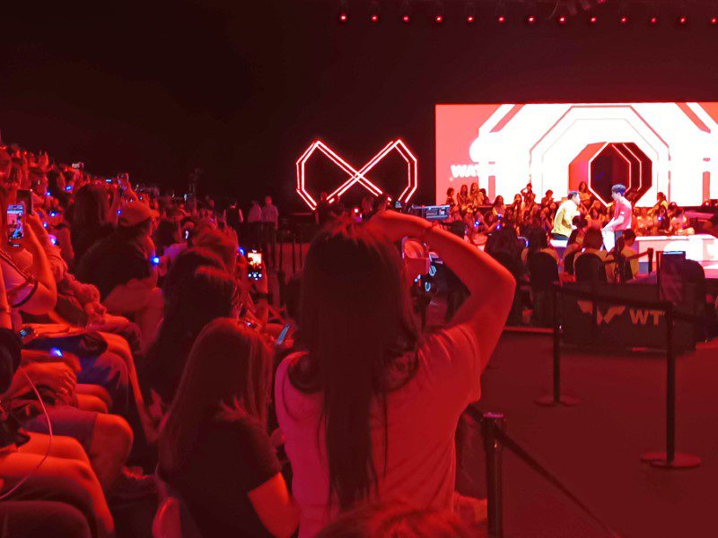 Singapore Smash 2025 Infinity Arena - Fans taking photos of Wang Chuqin and cheering him on